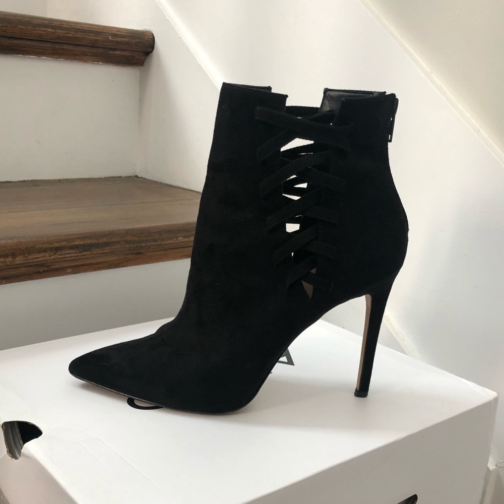 Aldo Black Tuxedo Booties